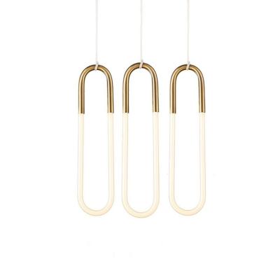 China ST-1717 Minimalist Decorative Oval Ring Dining Table Hanging Led Pendant Lights. for sale