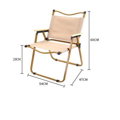 China Factory price custom logo outdoor kermit chair lightweight solid wood foldable camping chair for sale