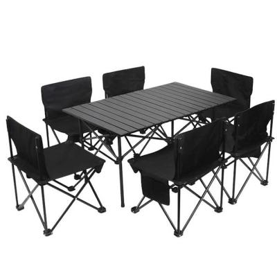 China Foldable Table Picnic Garden Camping Solid Wood Outdoor Folding Table and Chair Set for sale