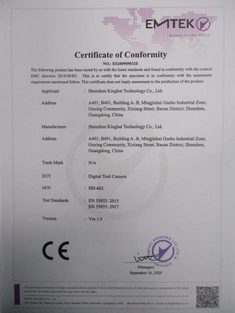 CE - Shenzhen Kinghat Technology Co., Ltd.