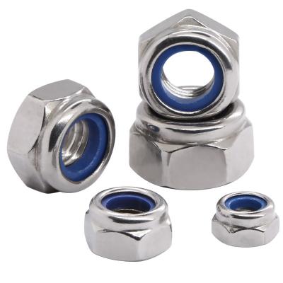 China Heavy Industry Customized Lock Nut Heavy Industry Flange Nylon Hex Nylock Galvanized Aluminum Nut for sale