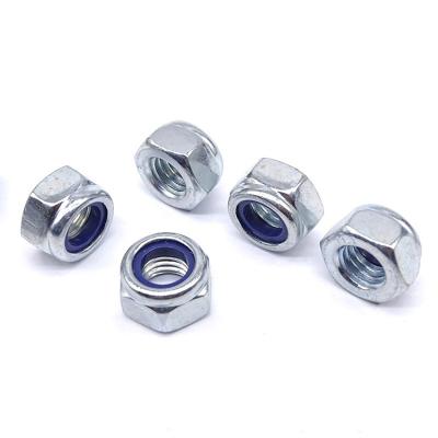 China M2 M3 Aluminum Alloy Heavy Industry Customized Anti Loose Flange Nut Nylon Insert Lock Nut for sale