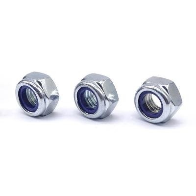 China High Quality Heavy Industry Stainless Steel M6 M8 M10 Stainless Steel Hex Nylock Nut Din985 Insert Nylon Lock Nut for sale