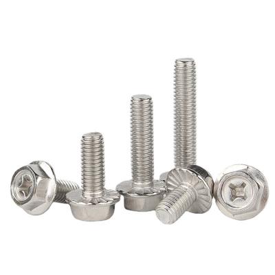 China Stainless Steel Fastener 32mm Flanged Hex Head Bolts Stainless Steel M4 M6 M8 M10 M12 Din 6921 Hex Flange Bolt for sale