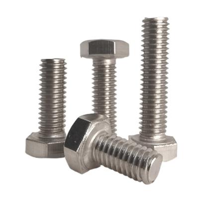 China Hot Selling Stainless Steel Din933 304 Stainless Steel Hex Head Heagon Bolts And Nuts for sale