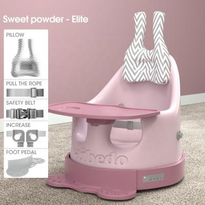 China Aibedo 2021 new product anti-collision PU baby booster seat portable baby dining chair can bathe and waterproof for sale