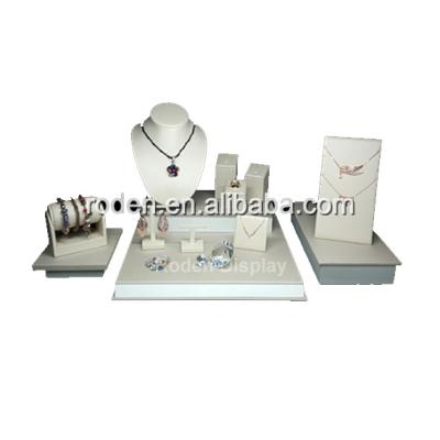 China Environmentally Friendly Wholesale Leather Jewelry Displays For Shop Window And Exhibitions Showcase With Custom Logo Leather Jewelry Exhibitor for sale