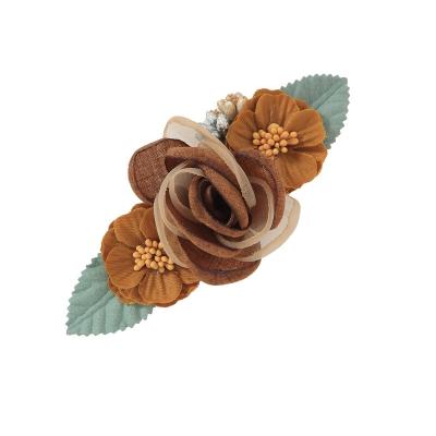 China Natural and fresh wholesale children's hair accessories, elastic colorful baby flower baby hair headband. for sale