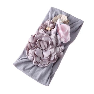 China Manufacturers natural and fresh customized wholesale petal decorative bow ornaments nylon baby hair fabric baby hair ribbon for sale