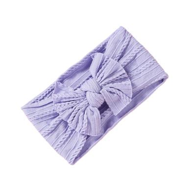 China Wholesale Natural and Fresh Colored Nylon Cloth Soft Baby Hair Accessories Soft Wide Band. for sale