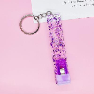 China ATM Card Puller Plastic Custom Bank Card Pick Up Card Acrylic Card Clip Silicone Chain Key Protection Isolation Key Chain Pendant for sale