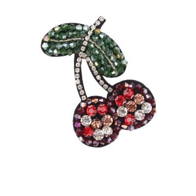 China Handmade custom rhinestone patch beaded patch applique for sale