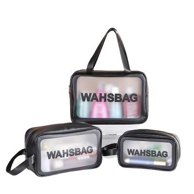 China 2020 New Simple Design Durable Style Clear Zipper PVC TPU Travel Toiletry Cosmetic Bag for sale