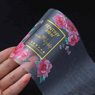 China Waterproof Custom Transparent Colorful Printing Label Sticker Clear Hot Foil Stamping Packing Label for sale