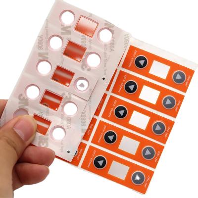 China Waterproof Custom Stickers Polyester Material Printing Plastic Control Panel Sticker With Push Buttons for sale