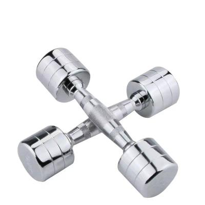 China Plated Dumbbell Gym Dumbbell Set Plated Colorful Dumbbells Around Sport Steel Dumbbell For Body Training Manufacturer Free Weights for sale