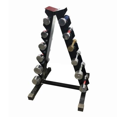 China Wholesale Commercial Custom Dumbbell Rack High Quality Home 3 Row Gym Dumbbell Rack Shelving Rack Dumbbell Rack for sale