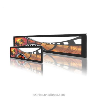 中国 UHLED P2 P3 P4 outdoor full color screen advertising indoor stretch digital LED sign bar strip display 販売のため