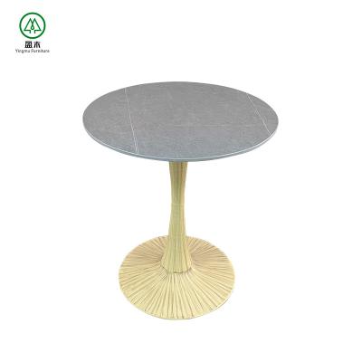 China Eco-Friendly\UV Resistant\Water Proof\Weather Resistant Leisure Bistro Sets Aluminum Outdoor Coffee Table Porcelain Outdoor Garden Round Furniture Marble Patio Table and Chairs Se for sale