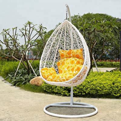 China Eco-friendly\UV Resistant\Water Proof\Weather Resistant Patio Swing Rattan Chair Swing For Outdoor And Indoor Egg Swing Chair With Stand for sale