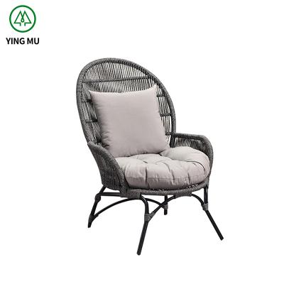 China Easy Carry\Modern Design Lightweight Black Rope Woven Rattan Chair Luxury Indoor Outdoor Dining Furniture Sets\UV-Resistant\Waterproof\Eco-Friendly for sale