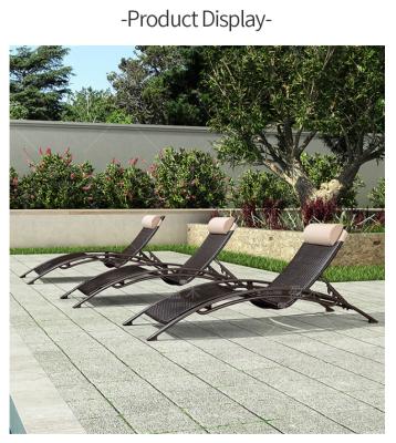 China Eco-friendly\UV Resistant\Water Proof\Weather Resistant Comfortable Breathable Outdoor Leisure PE Rattan Lounge Chair Weather Lounge Chair for sale