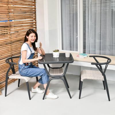 China Eco - Friendly Table And Leisure Balcony Chair Set All Weather Used Furniture Chair And Table For Balcony Patio Living Room for sale