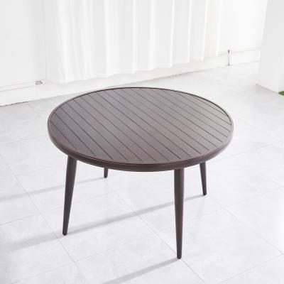 China 120cm Diameter Durable Aluminum Structure Round Outdoor Furniture Table for sale