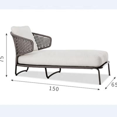 China China Modern Professional Manufacture Aluminum Frame Day Patio Sofa Bed for sale