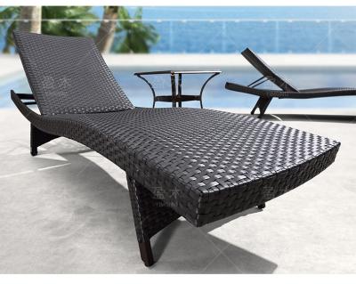 China Eco-Friendly\UV Resistant\Water Proof\Long Weather Sun Bed Resistant Wicker And Aluminum Fram For Pool With Cushion Couch For Outdoor Used Chaies for sale