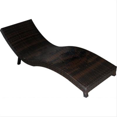 China Modern Outdoor Pool Rattan Wicker Folding Sun Bed For Pool Beach for sale