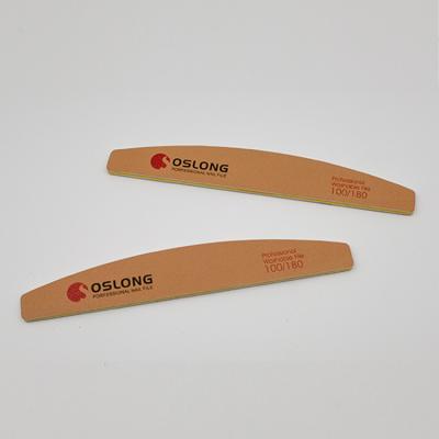 China Washable Half Moon Shapes 100/180 Sandpaper Professional Washable Custom Nail File for sale