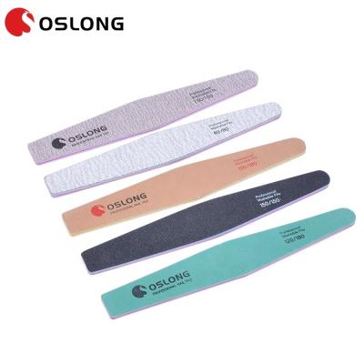 China Emery Board Washable Green Professional Sanding Nail File/Half Moon Washable Nail File for Nail Art for sale