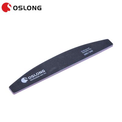 China Eco-friendly Double Sides Emery Manicure 100/180 Shape Eco-friendly Printing Black Nail File for sale