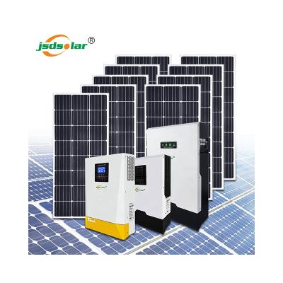 China Home Custom 10kw Solar Panel Set Home Energy System 10000w Hybrid Solar Inverter Photovoltaic System With Lithium Batteries for sale