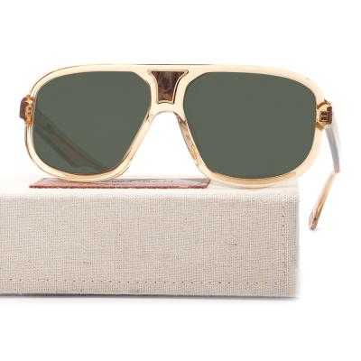 China Handmade Cellulose Acetate Frames 2022 Fashion Trendy Wooden Sunglasses Glasses Made With Acetate Frame for sale