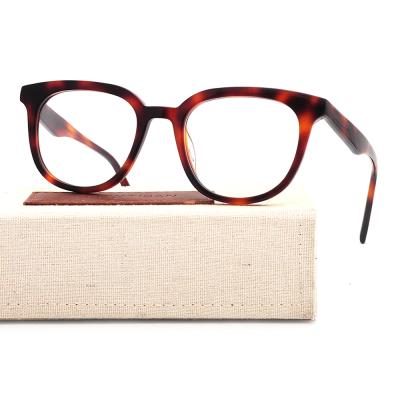 China Cellulose Acetate Eyeglasses Custom Design Retro Vintage Grain Men Acetate Optical Glass Wooden Frame for sale