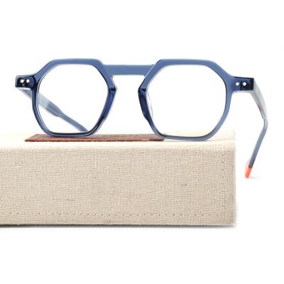 China Handmade Cellulose Acetate Frames Big Size Men Style Street Fashion Eyeglasses Frames for sale