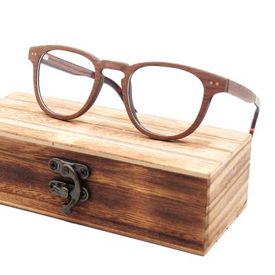 China Wholesale Optical Frames Unisex Design No Logo Spring Hinge Wooden Frame Glasses for sale