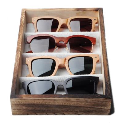 China Wholesale Vintage Style Eye Glass Sunglasses Wooden Display Birch Wooden Display for sale