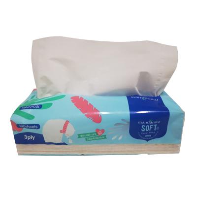 China Pocket Tissue OEM Soft Packed Facial Tissue Paper Bamboo Wooden Facial Tissue for sale