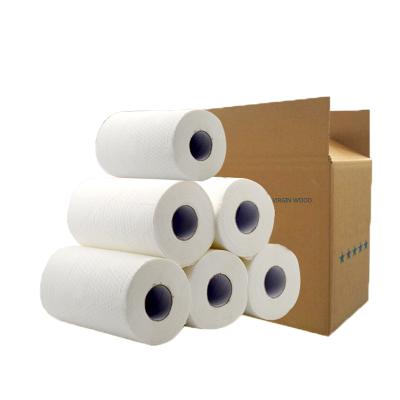 China Kitchen Cleaning OEM Printed Embossed Kitchen Roll Paper Towel for sale