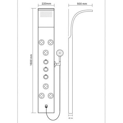 China Without Slide Bar Expensive Quality Bath Nice Thermostatic Faucets Shower Panel for sale