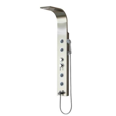 China Without Slide Bar Foshan HANC Bathroom Massage Shower Panel 304 Stainless Steel 4 Function Shower Set for sale