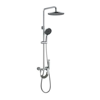 China Without Sliding Bar Bathroom Shower Set Mixer 4 Function Hot And Cold Shower Wall Mounted Rain Shower for sale