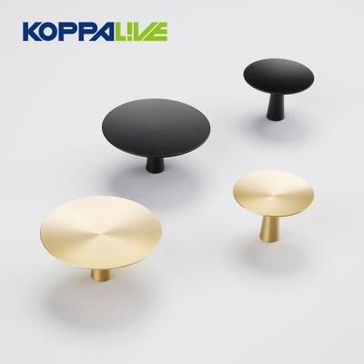 China Modern Nordic Minimalist Gold Round Kitchen Pull Handle Satin Brass Bed Knobs For Furniture Cabinet Drawer for sale