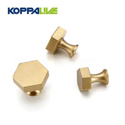 China Polygon Furniture Drawer Wardrobe Cabinet Pull Handle Brass Knobs Contemporary Wholesale Hardware Accessory for sale