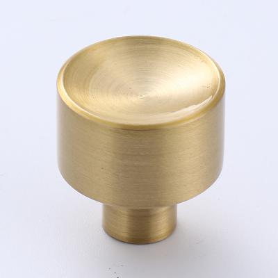 China Factory Direct Sale Furniture Hardware Single Hole Cupboard Modern Solid Brass Cabinet Drawer Pull Knob for sale