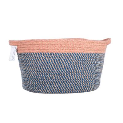 China Sustainable Custom Baby Toy Partition Waist Cotton Rope Removable Diaper Basket Bag for sale