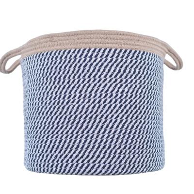 China Viable high quality factory customized multifunctional foldable and detachable cotton rope woven basket for sale for sale